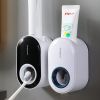1pc Toothpaste Dispenser; Toothpaste Squeezing Rack; Automatic Toothpaste Squeezer Dispenser - Pink+White