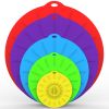 5pcs Silicone Fresh-keeping Cover; Microwave Oven Heating Cover; Food Dust-proof Splash-proof Bowl Cover Set; Kitchen Supplies - C