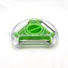 1pc 3-in-1 Fruit Vegetable Peeler Stainless Steel Shredder Scraper For Potato Carrot Apple Veggie Kitchen Supplies - Green