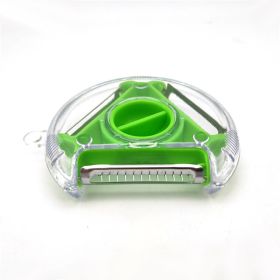 1pc 3-in-1 Fruit Vegetable Peeler Stainless Steel Shredder Scraper For Potato Carrot Apple Veggie Kitchen Supplies - Green