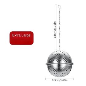 1pc 304 Stainless Steel Seasoning Ball; Thickened Ball Tea Strainer; Spice Filter; Kitchen Gadget - 304 Seasoning Ball - XL
