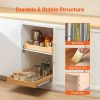Pull Out Cabinet Organizer, 17"W x 21"D Cabinet Drawer, Soft Close Slide out Shelf, Heavy-Duty Sliding Wood Drawer