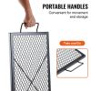 X-Marks Fire Pit Grill Grate, Rectangle Cooking Grate, Heavy Duty Steel Campfire BBQ Grill Grid with Handle & Support X Wire