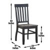 Farmhouse 5pc Dining Set: Two-Tone Finish, Cottage Style Table, Schoolhouse Chairs, Perfect for Gathering - as Pic