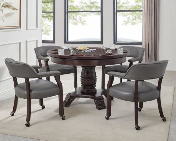 Tournament - 5 Piece Dining Set - Dark Gray - as Pic