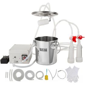 Goat Milking Machine, 3 L 304 Stainless Steel Bucket, Electric Automatic Pulsation Vacuum Milker