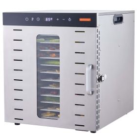 Food Dehydrator Machine, 10 Stainless Steel Trays, 1000W Electric Food Dryer with Digital Adjustable Timer & Temperature for Jerky, Herb, Meat, Beef