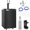 Beer Kegerator, Dual Tap Draft Beer Dispenser, Full Size Keg Refrigerator with CO2 Cylinder, Shelves, Drip Tray & Rail