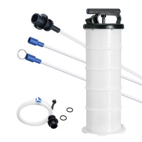 Fluid Extractor, 1.74 Gallons (6.5 Liters), Manual Hand-Operated Oil Changer Vacuum Fluid Extractor with Dipstick and Hose