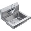 Commercial Hand Sink with Faucet, Stainless Steel Sink for Washing, Small Hand Washing Sink, Wall Mount Hand Basin, Utility Sink for Restaurant
