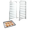 Bun Pan Rack, 10-Tier Commercial Bakery Racks with Brake Wheels, Aluminum Racking Trolley Storage for Half & Full Sheet, Speed Rack For Kitchen Home