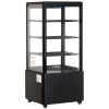 Refrigerated Display Case, 3 Cu.Ft./85L Countertop Pastry Display Case, 3-Tier Commercial Display Refrigerator with LED Lighting, TURBO Cooling