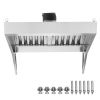 Commercial Exhaust Hood, 4FT Food Truck Hood Exhaust, 201 Stainless Steel Concession Trailer Hood with 2 Detachable U-shaped Grid Oil Filter Mesh
