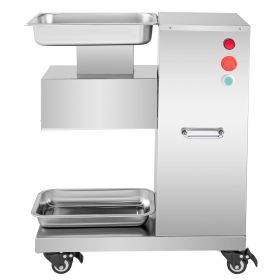 110V Commercial Meat Cutter Machine 1100LB/H Electric Meat Cutting Machine 750W Commercial Meat Slicer 3mm Blade Restaurant Food Slicer Stainless Stee