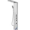 Shower Panel System, 4 Shower Modes Shower Panel Tower, Rainfall, Waterfall, 5 Full Body Massage Jets and 3-Setting Handheld Shower Head with 59" Hose