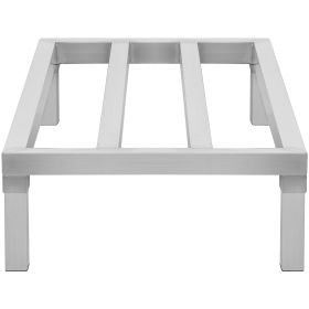 Aluminum Dunnage Rack, 48' x 20' Commercial Food Floor Rack, 8' Off the Floor, 1800 lbs Capacity All-Welded Aluminum Storage Rack