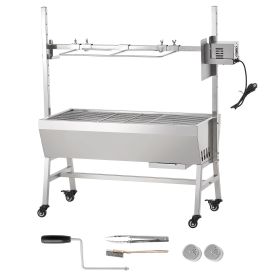 Upgrade Rotisserie Grill, 35 Inch 90 Lbs Capacity, BBQ Whole Pig Lamb Goat Charcoal Spit Grill