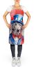 Weimaraner Patriotic American Apron Cooking Kitchen Server Baking Crafts Gardening for Adult Women Men, Unisex, Large, Multicolor