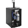Beer Kegerator, Dual Tap Draft Beer Dispenser, Full Size Keg Refrigerator with CO2 Cylinder, Shelves, Drip Tray & Rail