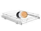 15.5"Wx21"Dx3.5"H Pull Out Cabinet Organizer, Heavy Duty Slide Out Pantry Shelves, Steel Roll Out Drawers, Sliding Drawer Storage for Home Under Sink