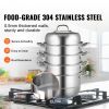Steamer Pot 11in/28cm, 5 Tier Steamer Pot for Cooking with 8.5QT Stock Pot, 3 Vegetable Steamers & 2 Steaming Trays