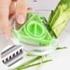 1pc 3-in-1 Fruit Vegetable Peeler Stainless Steel Shredder Scraper For Potato Carrot Apple Veggie Kitchen Supplies - Green