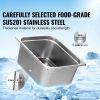 6 Pack Hotel Pans, 1/2 Size Anti-Jam Steam Pan, 0.8mm Thick Stainless Steel Restaurant Steam Table Pan, 6-Inch Deep Commercial Table Pan