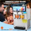 Commercial Slushy Machine, 8L / 2.1 Gal Double Bowl Margarita Machine, 1155W Stainless Steel Margarita Smoothie Frozen Drink Maker