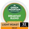 Green Mountain Coffee Decaf Breakfast Blend K-Cup Pods, Light Roast, 32 Count for Keurig Brewers - Green Mountain Coffee
