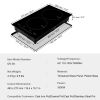 Electric Cooktop, 2 Burners, 12'' Induction Stove Top, Built-in Magnetic Cooktop 1800W, 9 Heating Level Multifunctional Burner