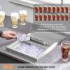 Drop in Ice Chest, 18"L x 12"W x 14.5"H Stainless Steel Ice Cooler, Commercial Ice Bin with Sliding Cover, 40.9 qt Outdoor Kitchen Ice Bar