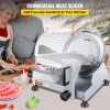 240W Commercial Meat Slicer, Electric Deli Food Slicer, 10" Carbon Steel Blade Electric Food Slicer, 350-400RPM Meat Slicer