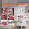 Commercial Electric Meat Bandsaw, 2200W Stainless Steel Vertical Bone Sawing Machine, Workbeach 24.4" x 20.5", 0.16-8.7 Inch Cutting Thickness
