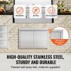 BBQ Access Door, 30W x 21H Inch Double Outdoor Kitchen Door, Stainless Steel Flush Mount Door, Wall Vertical Door with Recessed Handles