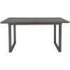 TREXM 6-Pieces Family Furniture, Solid Wood Dining Room Set with Rectangular Table & 4 Chairs with Bench(Gray) - as Pic