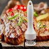 1pc 304 Stainless Steel Meat Tenderizer; 24 Steel Needles To Loosen Meat Artifact; Tender Meat And Break Tendons - White