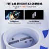 Ice Crushers Machine, 176lbs Per Hour Electric Snow Cone Maker with 2 Blades, Shaved Ice Machine with Cover and Bowl