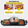 2 in 1 Electric Grill and Hot Pot, 2400W BBQ Pan Grill and Hot Pot, Multifunctional Teppanyaki Grill Pot with Dual Temp Control