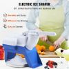 Ice Crushers Machine, 176lbs Per Hour Electric Snow Cone Maker with 2 Blades, Shaved Ice Machine with Cover and Bowl