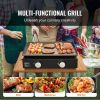 Commercial Griddle, 22.4" Heavy Duty Manual Flat Top Griddle, Countertop Gas Grill with Non-Stick Cooking Plate, Steel Natural Gas Griddle