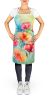 Carnations in Watercolor Apron Cooking Kitchen Server Baking Crafts Gardening for Adult Women Men, Unisex, Large, Multicolor