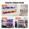 Plastic Storage Bin, (11-Inch x 11-Inch x 5-Inch), Hanging Stackable Storage Organizer Bin, Blue/Red, 6-Pack