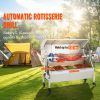Stainless Steel Rotisserie Grill with Hooded Cover, BBQ Whole Pig Lamb Goat Charcoal Spit Grill, Electric 50W Motor BBQ Hog Rotisserie Roaster