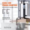 Manual Sausage Stuffer, 2 L / 5 LBS Vertical Sausage Machine with G-type Clamp, Food-Grade 304 Stainless Steel Barrel with 2 Stuffing Tubes