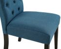 Leviton Urban Style Wood Dark Wash Turned-Leg Dining Set: Table and 4 Chairs, Blue - as Pic