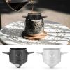 1 Pc Portable Foldable Coffee Filter Stainless Steel Easy Clean Reusable Coffee Funnel Paperless Pour Over Holder Coffee Dripper - Black