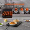 Electric Warming Tray, 16.5" x 11" Portable Tempered Glass Heating Tray with Temperature Range (65-90 Celsius), Perfect for Dinner, Catering, Parties