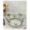 Palm Tree Acrylic Serving Bowls, Unbreakable Large Plastic Bowls, Soup Bowls, Salad Bowls, Cereal Bowl for Snacks, BPA Free - as Pic