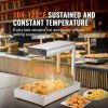 French Fry Food Warmer, 750W Commercial Food Heating Lamp, Electric Stainless Steel Warming Light Dump Station
