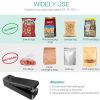 1pc 2 In 1 USB Chargable Mini Bag Sealer Heat Sealers With Cutter Knife Rechargeable Portable Sealer For Plastic Bag Food Storage - White